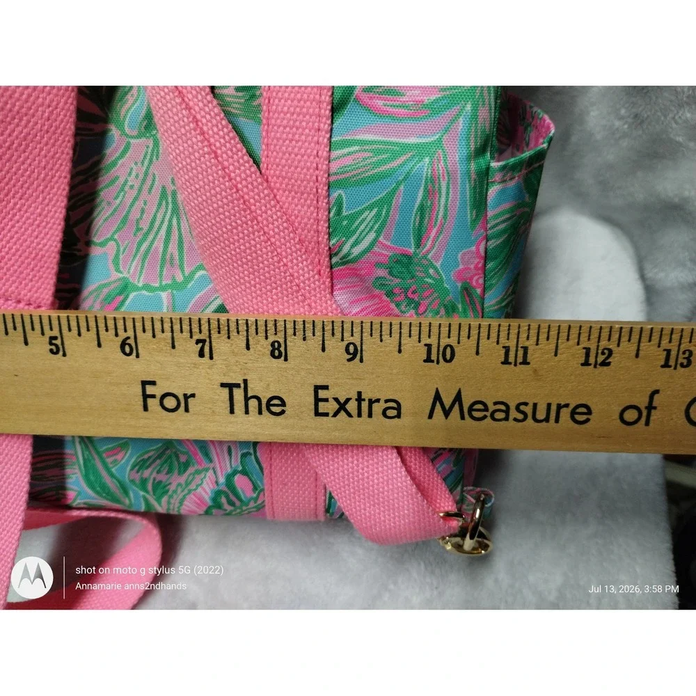 Lilly Pulitzer Coming In Hot Backpack Cooler Insulated Floral Bag Pink Green NEW